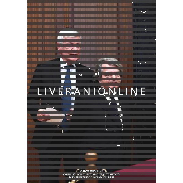Consultazioni conclusive dopo la Crisi di Governo, del premier incaricato Paolo Gentiloni alla Camera Roma 12 dicembre 2016 nella foto i capigruppo di Forza Italia di Camera e Senato, Renato Brunetta e Paolo Romani Â©Corradetti / AGENZIA ALDO LIVERANI SAS