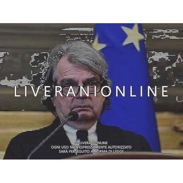 Consultazioni conclusive dopo la Crisi di Governo, del premier incaricato Paolo Gentiloni alla Camera Roma 12 dicembre 2016 nella foto i capigruppo di Forza Italia di Camera e Senato, Renato Brunetta e Paolo Romani Â©Corradetti / AGENZIA ALDO LIVERANI SAS