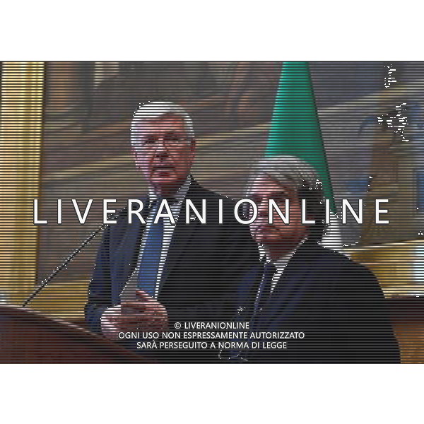 Consultazioni conclusive dopo la Crisi di Governo, del premier incaricato Paolo Gentiloni alla Camera Roma 12 dicembre 2016 nella foto i capigruppo di Forza Italia di Camera e Senato, Renato Brunetta e Paolo Romani Â©Corradetti / AGENZIA ALDO LIVERANI SAS