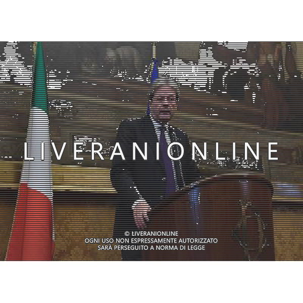 Consultazioni conclusive dopo la Crisi di Governo, del premier incaricato Paolo Gentiloni alla Camera Roma 12 dicembre 2016 nella foto Paolo Gentiloni al termine delle consultazioni ©Corradetti / AGENZIA ALDO LIVERANI SAS