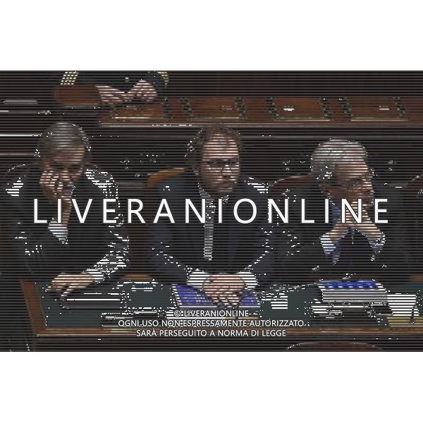 Camera la votazione di fiducia sulle dichiarazioni programmatiche del presidente del Consiglio Paolo Gentiloni Roma 13 dicembre 2016 nella foto Graziano DelRio, Lotti Luca e Claudio De Vincenti ©Corradetti / AGENZIA ALDO LIVERANI SAS