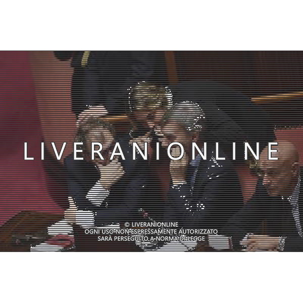 Senato Seduta Pubblica. Discussione sulle comunicazioni del Presidente del Consiglio dei Ministri Paolo Gentiloni Roma 14 dicembre 2016 nella foto Luca Lotti, Marianna Madia e Graziano DelRio ©Corradetti / AGENZIA ALDO LIVERANI SAS