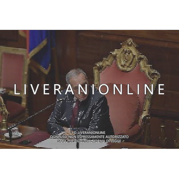 Senato Seduta Pubblica. Discussione sulle comunicazioni del Presidente del Consiglio dei Ministri Paolo Gentiloni Roma 14 dicembre 2016 nella foto Pietro Grasso - Piero ©Corradetti / AGENZIA ALDO LIVERANI SAS