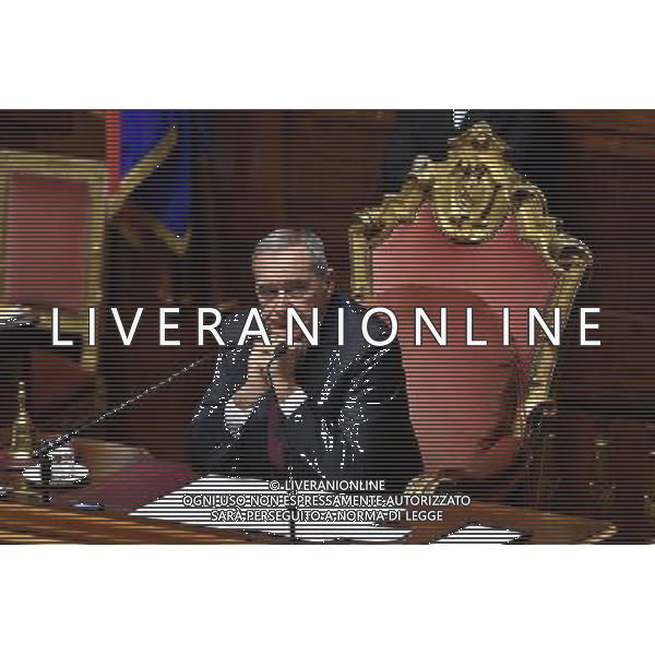 Senato Seduta Pubblica. Discussione sulle comunicazioni del Presidente del Consiglio dei Ministri Paolo Gentiloni Roma 14 dicembre 2016 nella foto Pietro Grasso - Piero ©Corradetti / AGENZIA ALDO LIVERANI SAS