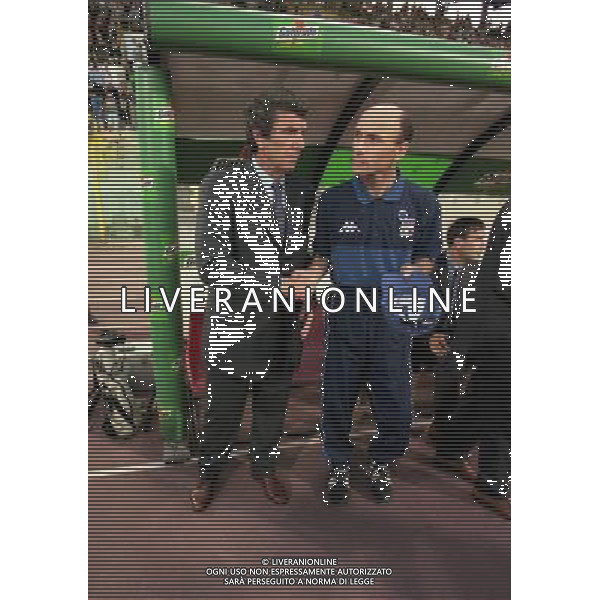 05-06 1999 BOLOGNA STADIO DALL\'ARA ITALIA GALLES NELLA FOTO DINO ZOFF ALLENATORE NAZIONALE ITALIANA CON FRANCESCO ROCCA AG ALDO LIVERANI SAS