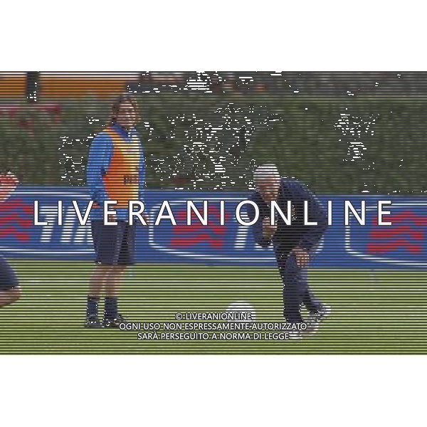 COVERCIANO 22/03/05 ALLENAMENTO DELLA NAZIONALE NELLA FOTO LIPPI MARCELLO CON TOTTI FRANCESCO PH GIANNI NUCCI/AG.ALDO LIVERANI