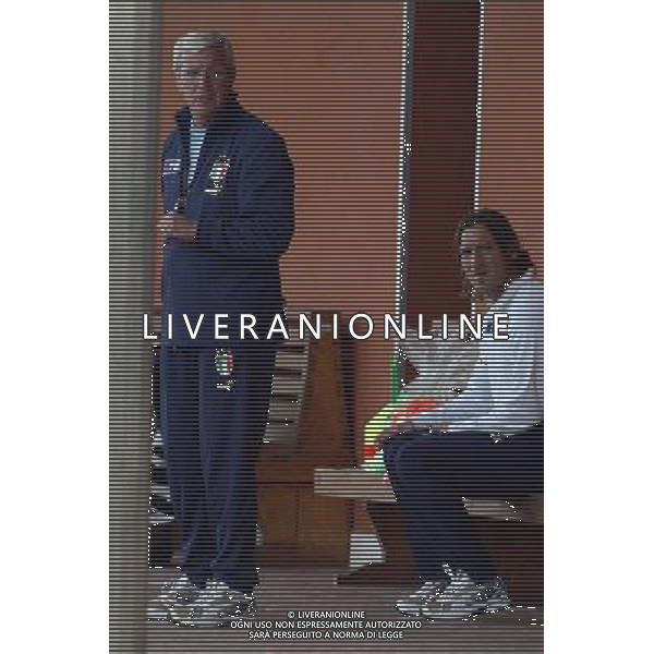 COVERCIANO 22/03/05 ALLENAMENTO DELLA NAZIONALE NELLA FOTO LIPPI MARCELLO CON TOTTI FRANCESCO PH GIANNI NUCCI/AG.ALDO LIVERANI