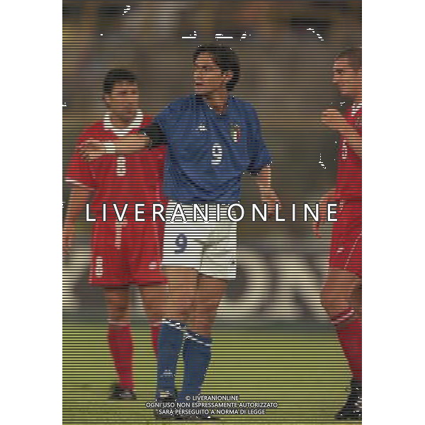 05-06 1999 BOLOGNA STADIO DALL\'ARA ITALIA GALLES NELLA FOTO FILIPPO INZAGHI AG ALDO LIVERANI SAS