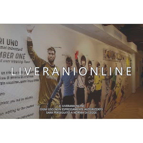 Milano, ( MI ) 15/12/2016 Galleria Vittorio Emanuele II, Inaugurazione Museo Internazionale del Calcio \' La Stringa d\'Oro \' Nella foto: Poster dei giocatori PH Lauro Montagnini / AGENZIA ALDO LIVERANI SAS