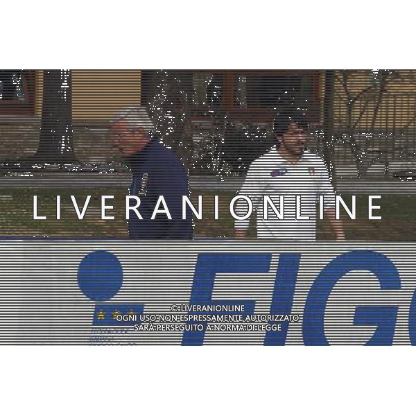 COVERCIANO 22/03/05 ALLENAMENTO DELLA NAZIONALE NELLA FOTO LIPPI MARCELLO CON GATTUSO GENNARO PH GIANNI NUCCI/AG.ALDO LIVERANI