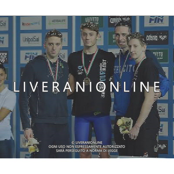 Campionato Italiano Invernale Open di Nuoto Riccione (RN) - 16.12.2016 Nella Foto:Niccolo\' Martinenghi-Andrea Toniato-Federico Poggio-Scozzoli /Ph.Vitez-Ag. Aldo Liverani