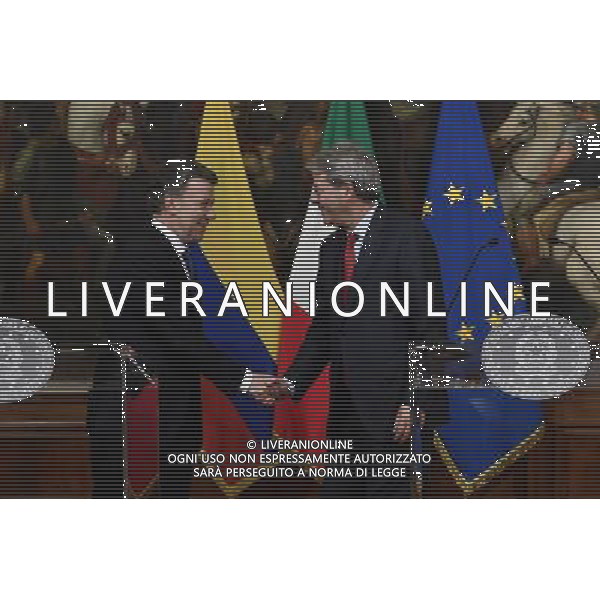 Il presidente del Consiglio, Paolo Gentiloni, riceve a Palazzo Chigi, il presidente della Repubblica di Colombia, Juan Manuel Santos. Roma 16 dicembre 2016 Â©Corradetti / AGENZIA ALDO LIVERANI SAS