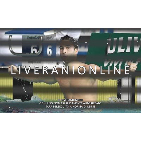 Campionato Italiano Invernale Open di Nuoto Riccione (RN) - 16.12.2016 Nella Foto:Berlincioni Filippo festeggia la vittoria /Ph.Vitez-Ag. Aldo Liverani