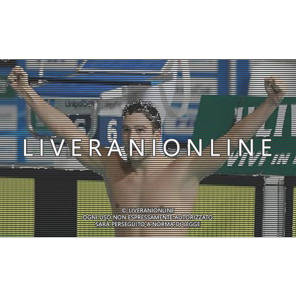 Campionato Italiano Invernale Open di Nuoto Riccione (RN) - 16.12.2016 Nella Foto:Berlincioni Filippo festeggia la vittoria /Ph.Vitez-Ag. Aldo Liverani