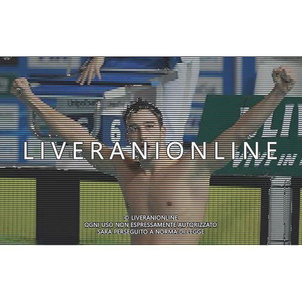 Campionato Italiano Invernale Open di Nuoto Riccione (RN) - 16.12.2016 Nella Foto:Berlincioni Filippo festeggia la vittoria /Ph.Vitez-Ag. Aldo Liverani