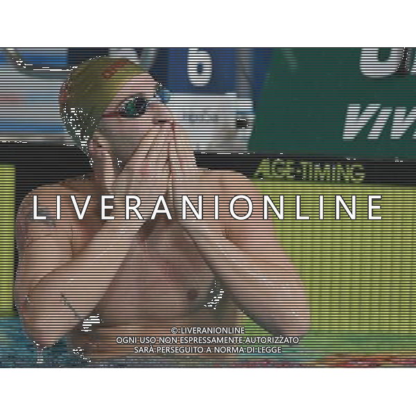 Campionato Italiano Invernale Open di Nuoto Riccione (RN) - 16.12.2016 Nella Foto:Ciccarese Christopher festeggia la vittoria /Ph.Vitez-Ag. Aldo Liverani