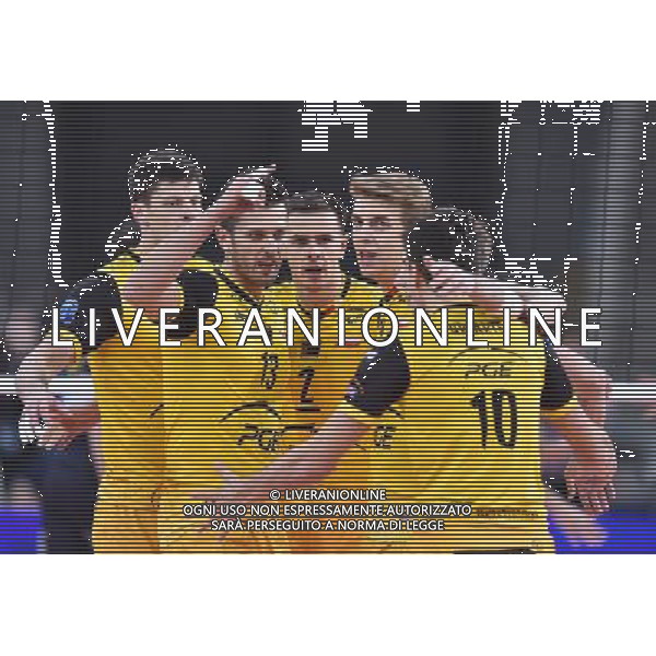2016.12.20 Lodz Siatkowka mezczyzn Liga Swiatowa 2017 PGE Skra Belchatow - Azimut Modena N/z radosc Srecko Lisinac Michal Winiarski Mariusz Wlazly Artur Szalpuk Nicolas Uriarte Foto Lukasz Laskowski / PressFocus 2016.12.20 Men Volleyball 2017 CEV Volleyball Champions League PGE Skra Belchatow - Azimut Modena radosc Srecko Lisinac Michal Winiarski Mariusz Wlazly Artur Szalpuk Nicolas Uriarte Credit: Lukasz Laskowski / PressFocus / NEWSPIX.PL --- Newspix.pl ag aldo liverani sas only italy *** Local Caption *** www.newspix.pl mail us: info@newspix.pl call us: 0048 022 23 22 222 --- Polish Picture Agency by Ringier Axel Springer Poland