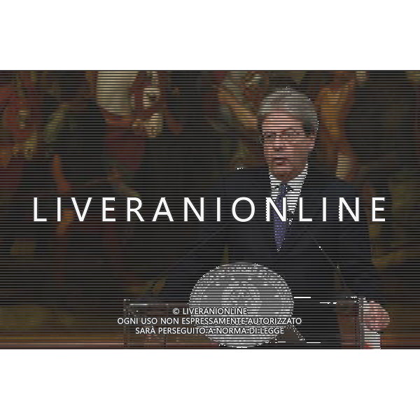 Conferenza stampa del Presidente del Consiglio Paolo Gentiloni dopo l\'uccisione dell\'attentatore di Berlino - Roma - 23.12.2016 - Palazzo Chigi - nella foto: / Ph. Corradetti-Ag. Aldo Liverani / AGENZIA ALDO LIVERANI SAS