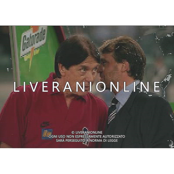 11-10-1997 ROMA-QUALIFICAZIONI AI MONDIALI FRANCIA 98 ITALIA-INGHILTERRA NELLA FOTO CESARE MALDINI CON MARCO TARDELLI AG ALDO LIVERANI SAS