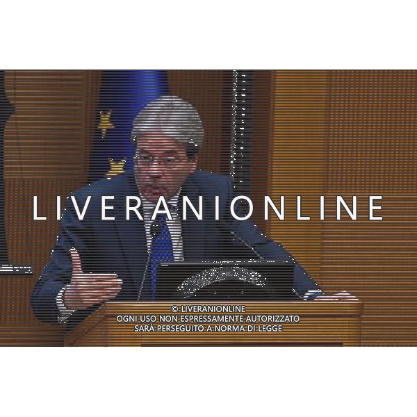 Conferenza stampa di fine anno del Presidente del Consiglio Paolo Gentiloni - Roma - 29.12.2016 - Aula dei Gruppi Parlamentari della Camera dei Deputati - nella foto: Paolo Gentiloni / Ph. Corradetti-Ag. Aldo Liverani