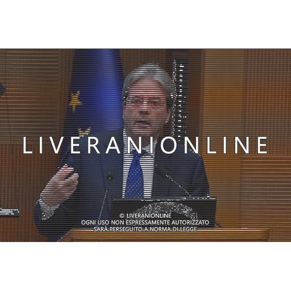 Conferenza stampa di fine anno del Presidente del Consiglio Paolo Gentiloni - Roma - 29.12.2016 - Aula dei Gruppi Parlamentari della Camera dei Deputati - nella foto: Paolo Gentiloni / Ph. Corradetti-Ag. Aldo Liverani