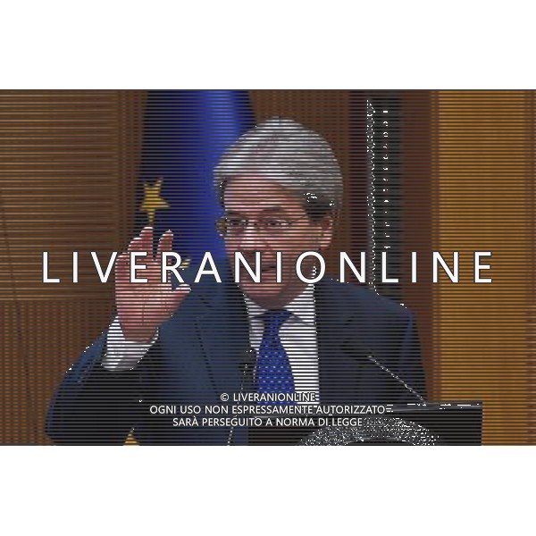 Conferenza stampa di fine anno del Presidente del Consiglio Paolo Gentiloni - Roma - 29.12.2016 - Aula dei Gruppi Parlamentari della Camera dei Deputati - nella foto: Paolo Gentiloni / Ph. Corradetti-Ag. Aldo Liverani