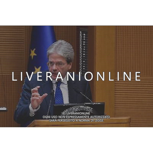 Conferenza stampa di fine anno del Presidente del Consiglio Paolo Gentiloni - Roma - 29.12.2016 - Aula dei Gruppi Parlamentari della Camera dei Deputati - nella foto: Paolo Gentiloni / Ph. Corradetti-Ag. Aldo Liverani