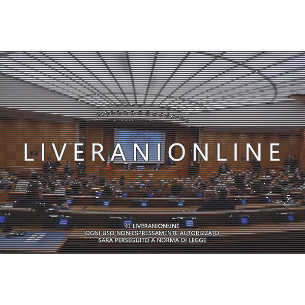 Conferenza stampa di fine anno del Presidente del Consiglio Paolo Gentiloni - Roma - 29.12.2016 - Aula dei Gruppi Parlamentari della Camera dei Deputati - nella foto: L\'aula dei Gruppi Parlamentari / Ph. Corradetti-Ag. Aldo Liverani