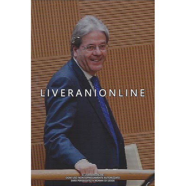Conferenza stampa di fine anno del Presidente del Consiglio Paolo Gentiloni - Roma - 29.12.2016 - Aula dei Gruppi Parlamentari della Camera dei Deputati - nella foto: Paolo Gentiloni / Ph. Corradetti-Ag. Aldo Liverani