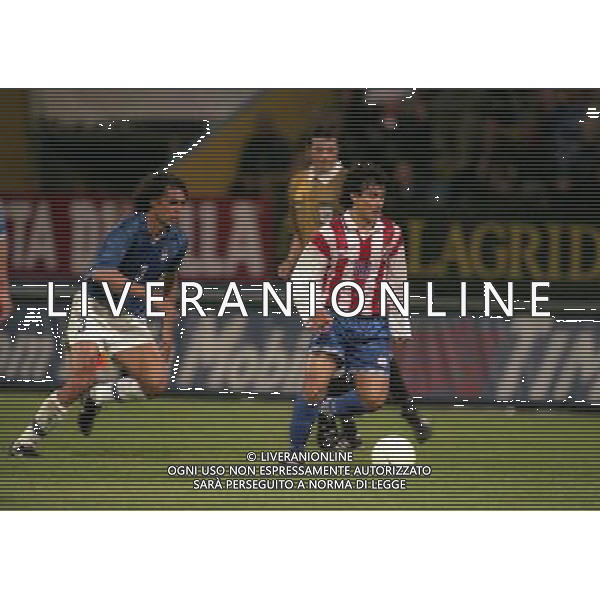 PARMA 22-04-1998 AMICHEVOLE INTERNAZIONALE ITALIA PARAGUAY NELLA FOTO ENCISO-PAOLO MALDINI AG ALDO LIVERANI SAS