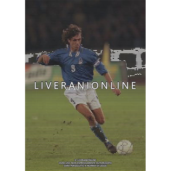 15-11-1997 NAPOLI QUALIFICAZIONI AI MONDIALI DI FRANCIA 1998 ITALIA RUSSIA NELLA FOTO PAOLO MALDINI AG ALDO LIVERANI SAS