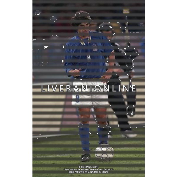 15-11-1997 NAPOLI QUALIFICAZIONI AI MONDIALI DI FRANCIA 1998 ITALIA RUSSIA NELLA FOTO DEMETRIO ALBERTINI AG ALDO LIVERANI SAS