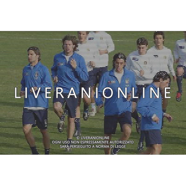 COVERCIANO 23/03/05 ALLENAMENTO DELLA NAZIONALE ITALIANA NELLA FOTO ANDREA BARZAGLI E CHRISTIAN ZACCARDO PH GIANNI NUCCI/AGENZIA ALDO LIVERANI
