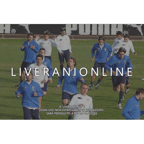 COVERCIANO 23/03/05 ALLENAMENTO DELLA NAZIONALE ITALIANA NELLA FOTO CORSA DI GRUPPO PH GIANNI NUCCI/AGENZIA ALDO LIVERANI