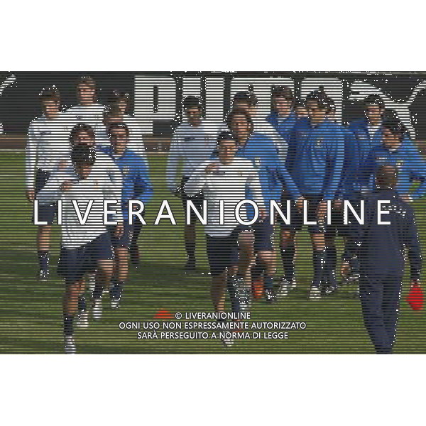COVERCIANO 23/03/05 ALLENAMENTO DELLA NAZIONALE ITALIANA NELLA FOTO CORSA DI GRUPPO PH GIANNI NUCCI/AGENZIA ALDO LIVERANI