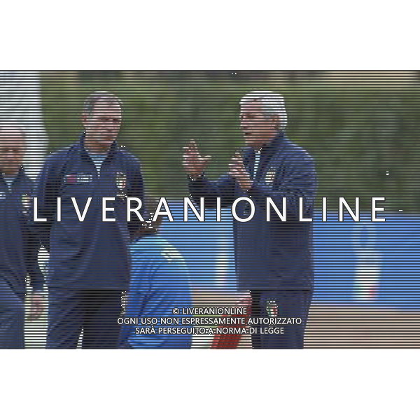 COVERCIANO 23/03/05 ALLENAMENTO DELLA NAZIONALE ITALIANA NELLA FOTO MARCELLO LIPPI CON IVANO BORDON PH GIANNI NUCCI/AGENZIA ALDO LIVERANI