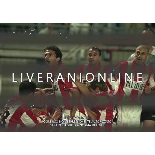 1998 COPPA DELLE COPPE VICENZA LEGIA VARSAVIA NELLA FOTO ESULTANZA ARTURO DI NAPOLI AG ALDO LIVERANI SAS