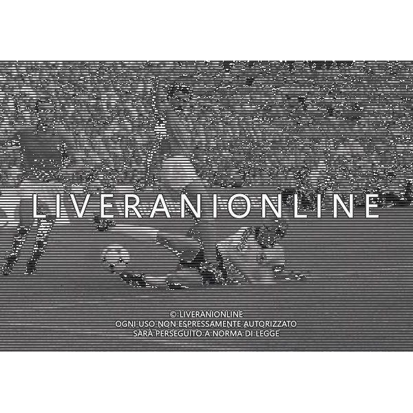 1982 MONDIALI DI CALCIO SPAGNA- ITALIA GERMANIA FINALE NELLA FOTO KARL HEINZ RUMMENIGGE E GIUSEPPE BERGOMI AG ALDO LIVERANI SAS