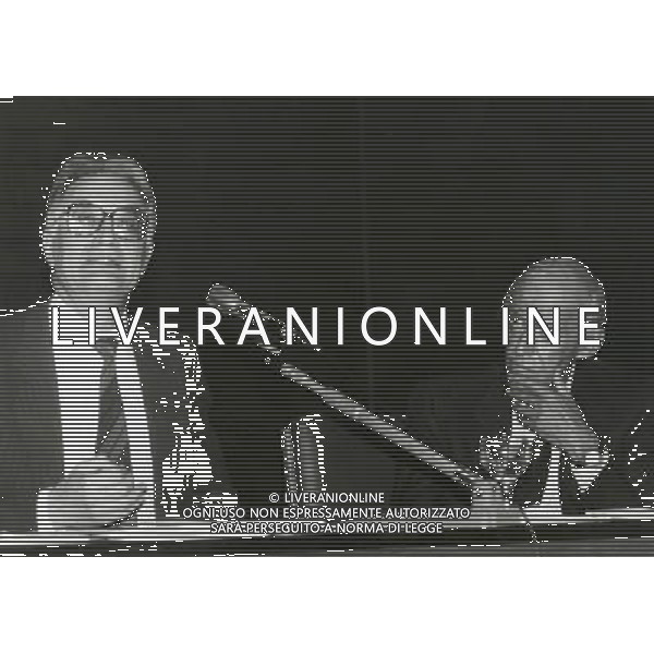RETROSPETTIVA PIERO SCHLESINGER GIURISTA BANCHIERE E SAGGISTA ITALIANO NELLA FOTO PIERO SCHLESINGER CON LEOPOLDO PIRELLI AG ALDO LIVERANI SAS