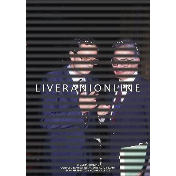 RETROSPETTIVA PIERO SCHLESINGER GIURISTA BANCHIERE E SAGGISTA ITALIANO NELLA FOTO PIERO SCHLESINGER CON CIACCA AG ALDO LIVERANI SAS