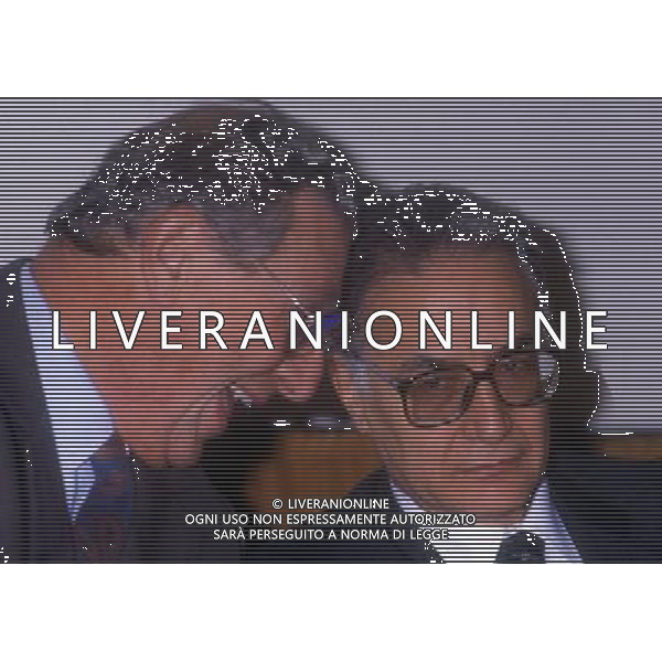 RETROSPETTIVA PIERO SCHLESINGER GIURISTA BANCHIERE E SAGGISTA ITALIANO NELLA FOTO PIERO SCHLESINGER CON RONDELLI AG ALDO LIVERANI SAS