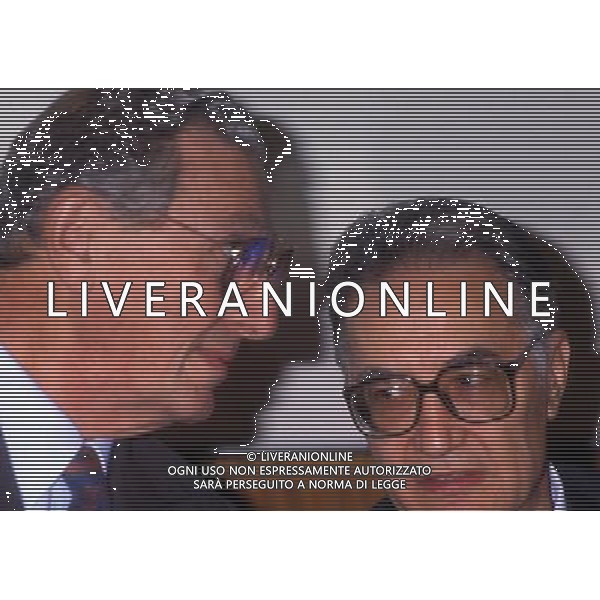 RETROSPETTIVA PIERO SCHLESINGER GIURISTA BANCHIERE E SAGGISTA ITALIANO NELLA FOTO PIERO SCHLESINGER CON RONDELLI AG ALDO LIVERANI SAS