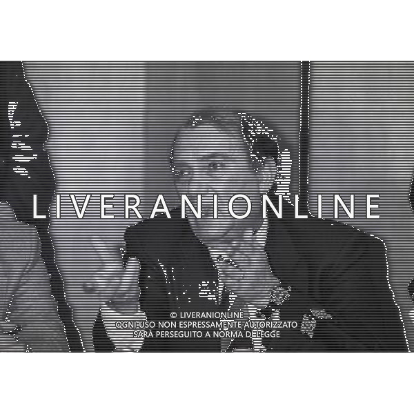1995 MILANO CONFERENZA STAMPA DEL PRESIDENTE DELL\'INTER ERNESTO PELLEGRINI CHE HA CEDUTO LA SOCIETA INTER A MASSIMO MORATTI AG ALDO LIVERANI SAS