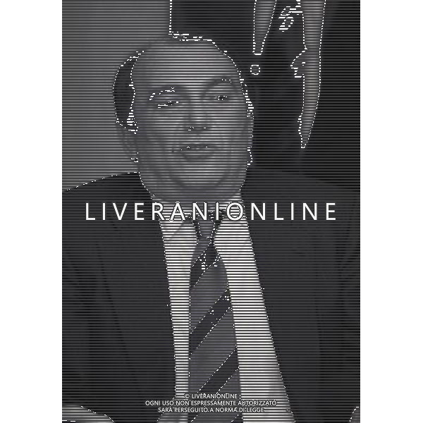 1995 MILANO CONFERENZA STAMPA DEL PRESIDENTE DELL\'INTER ERNESTO PELLEGRINI CHE HA CEDUTO LA SOCIETA INTER A MASSIMO MORATTI AG ALDO LIVERANI SAS