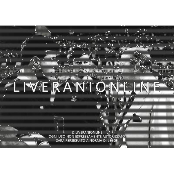 RETROSPETTIVA ROSARIO LO BELLO ARBITRO CALCIO NELLA FOTO ROSARIO LO BELLO CON IL PRESIDENTE DELLA SAMPDORIA PAOLO MANTOVANI AG ALDO LIVERANI SAS