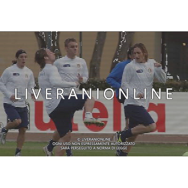 COVERCIANO 24/03/05 ALLENAMENTO DELLA NAZIONALE ITALIANA NELLA FOTO FRANCESCO TOTTI E ANTONIO CASSANO PH GIANNI NUCCI/AGENZIA ALDO LIVERANI