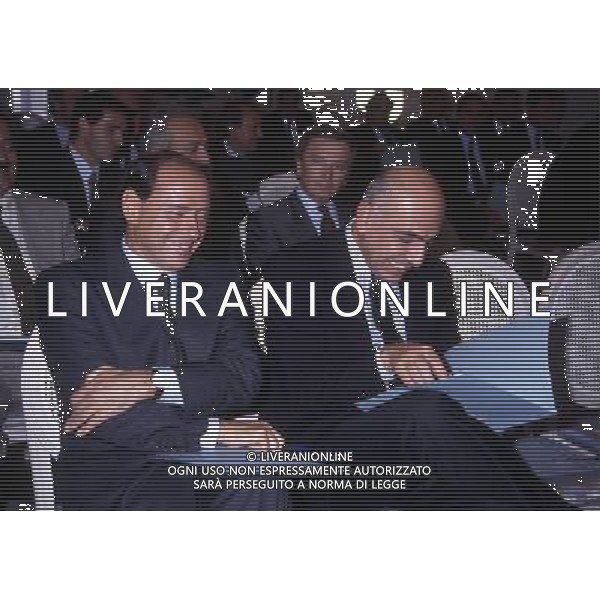 RETROSPETIIVA ADRIANO GALLIANI DIRIGENTE MILAN NELLA FOTO ADRIANO GALLIANI CON SILVIO BERLUSCONI AG ALDO LIVERANI SAS