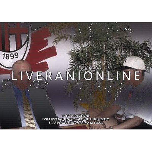 RETROSPETIIVA ADRIANO GALLIANI DIRIGENTE MILAN NELLA FOTO ADRIANO GALLIANI CON ROBERTO BAGGIO AG ALDO LIVERANI SAS