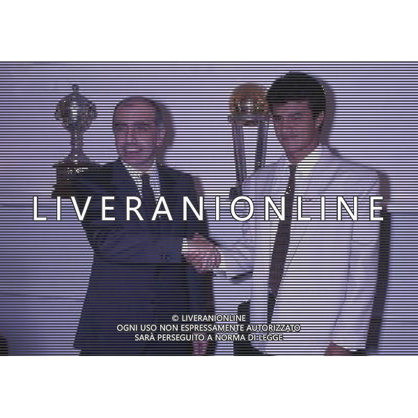 RETROSPETIIVA ADRIANO GALLIANI DIRIGENTE MILAN NELLA FOTO ADRIANO GALLIANI CON CLAUDIO BORGHI AG ALDO LIVERANI SAS