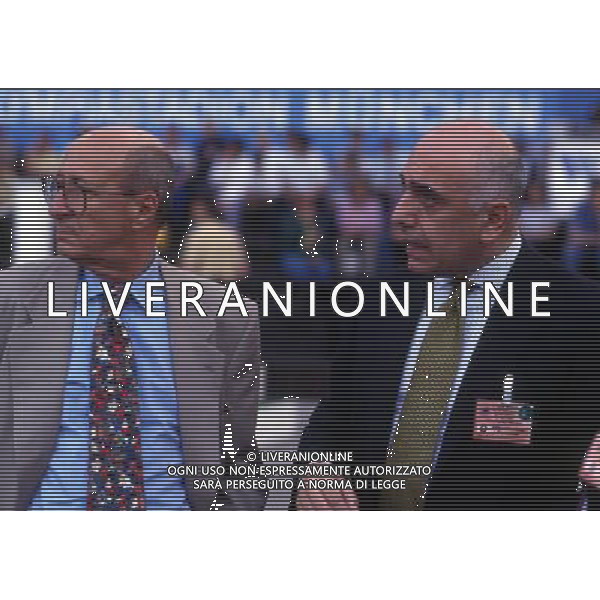 RETROSPETIIVA ADRIANO GALLIANI DIRIGENTE MILAN NELLA FOTO ADRIANO GALLIANI CON GIGI VESIGNA AG ALDO LIVERANI SAS